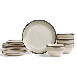 Earth & Clay Harlow 12-Piece Earthenware Dinnerware Set