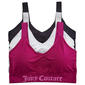 Juniors Plus Juicy Couture 3pk. Logo Longline Bras - JC8067-3PKBG - image 1