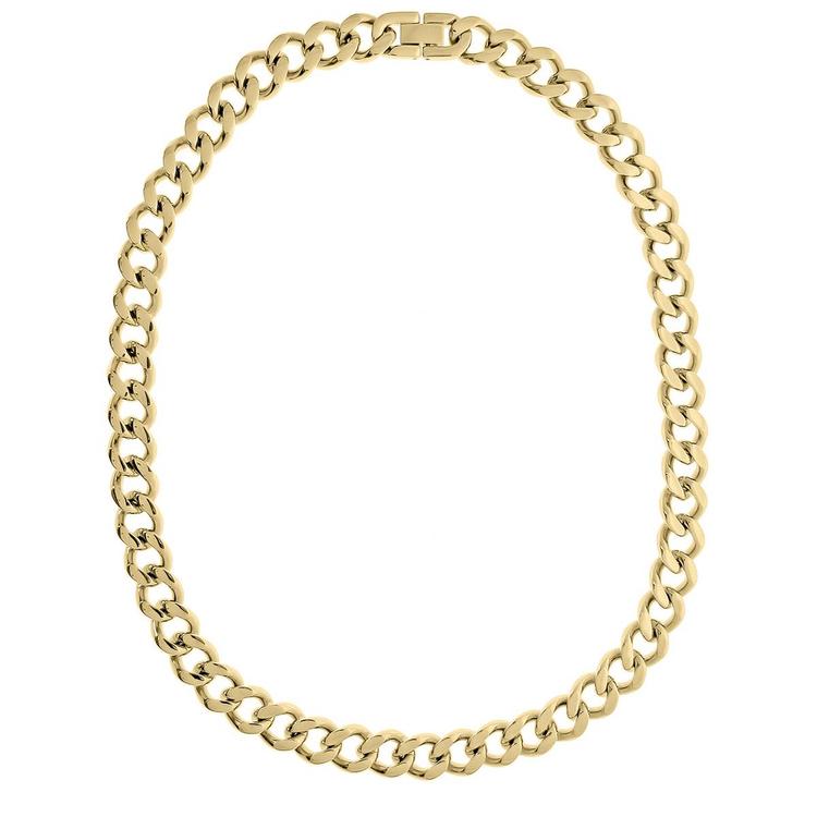 Mens Lynx Stainless Steel Chunky Curb Chain Necklace