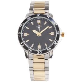 Mens Beverly Hills Polo Club Two-Tone Bracelet Watch - 55381-BOS