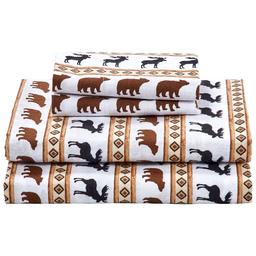 Ashley Cooper(tm) Moose & Bear 2 Flannel Sheets Set
