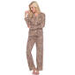 Womens White Mark Leopard Long Sleeve Pajama Set - image 4