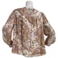 Petite Floral &amp; Ivy Long Sleeve Seamed Shoulder Neutral Pleater - image 2