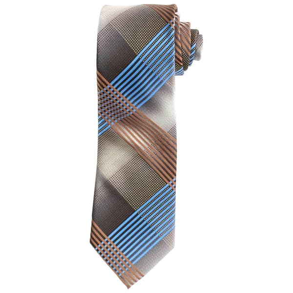 Mens Van Heusen(R) Large Dot Plaid Grid Tie - image 