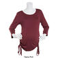 Womens Times Two Bracelet Sleeve Solid Side Tie Maternity Top - image 3