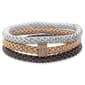 Nine West Tri-tone Mesh 3 Row Stretch Bracelets - image 1