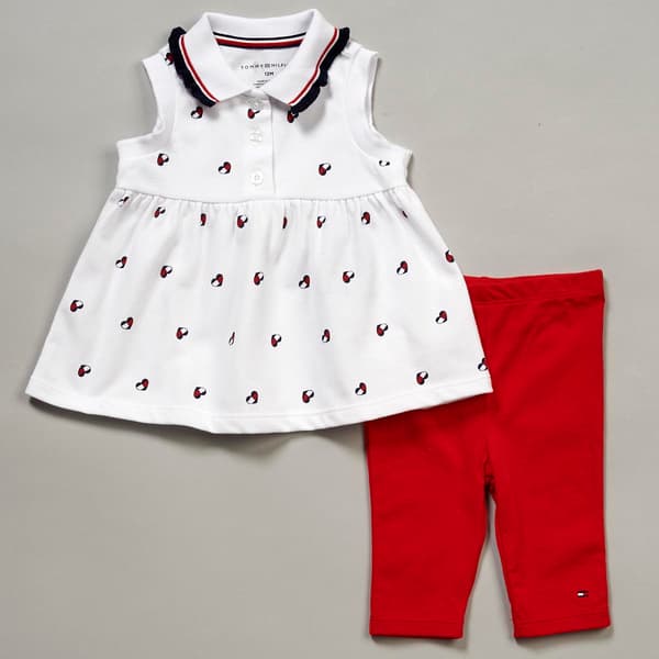 Baby Girl &#40;12-24M&#41; Tommy Hilfiger Heart/Flag Top & Capri Set - image 