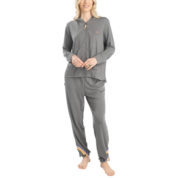 Womens Ocean Pacific Day Breakers Hoodie Pajama Set - image 