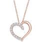 Gianni Argento Rose Gold over Sterling Silver Heart Pendant - image 1