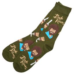Mens Crazy Socks Bob Ross Crew Socks