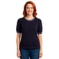 Womens Adrianna Papell Short Sleeve Scallop Edge Tipping Sweater - image 1