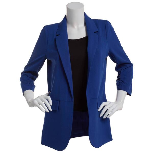 Juniors Leighton Millennium Ruched Sleeve Blazer - image 