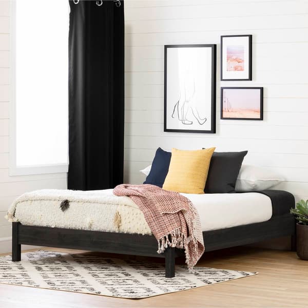 South Shore Lensky Queen Platform Bed On Legs