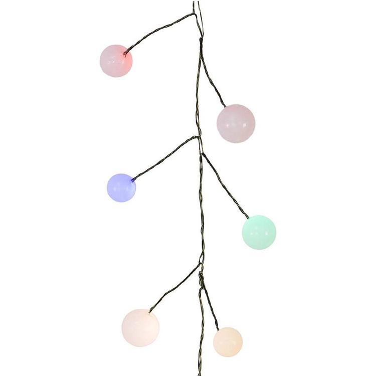 Kurt Adler 8-Foot Multicolored LED Bead Cluster Garland