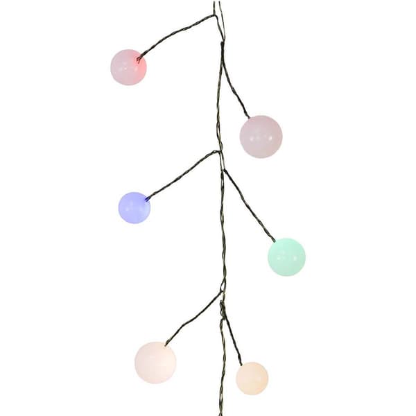 Kurt Adler 8-Foot Multicolored LED Bead Cluster Garland