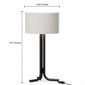 Infibrite 20in Classic Elegance Table Lamp with Cylindrical Shade - image 6
