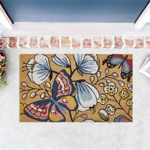 VCNY Home Butterfly Outdoor Coir Doormat