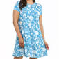 Womens Harlow & Rose Short Sleeve Floral Print Swing Dress - image 3