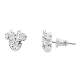 Disney Silver Plated Minnie April Birthstone Earrings