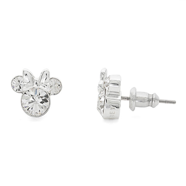 Disney Silver Plated Minnie April Birthstone Earrings - image 