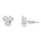 Disney Silver Plated Minnie April Birthstone Earrings - image 1