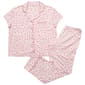 Womens Laura Ashley Short Sleeve Tossed Roses Pajama Set - image 1