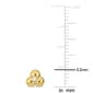 Sophia B 1/8ctw. Diamond 14kt. Gold Triple Bead Post Earrings - image 2