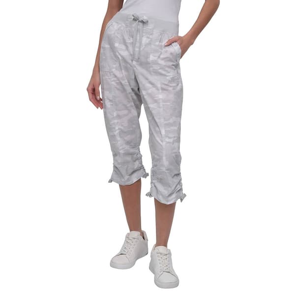 Womens DKNY Sport Peached Poplin Convertible Cargo Capri Pant - image 