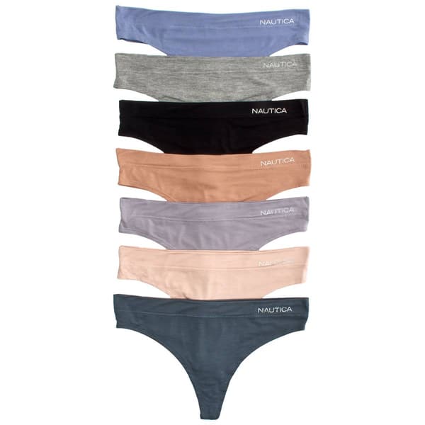 Womens Nautica 7pk. Thong Panties - NT80327PKFF