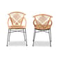 Baxton Studio Pro Bohemian Natural Rattan 2pc. Dining Chair Set - image 2