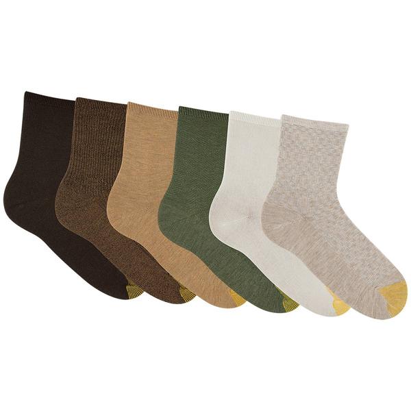Womens Gold Toe® 3pk. Textured Quarter Socks
