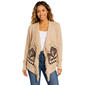 Juniors No Comment Jacquard Western Fringe Open Cardigan - image 2