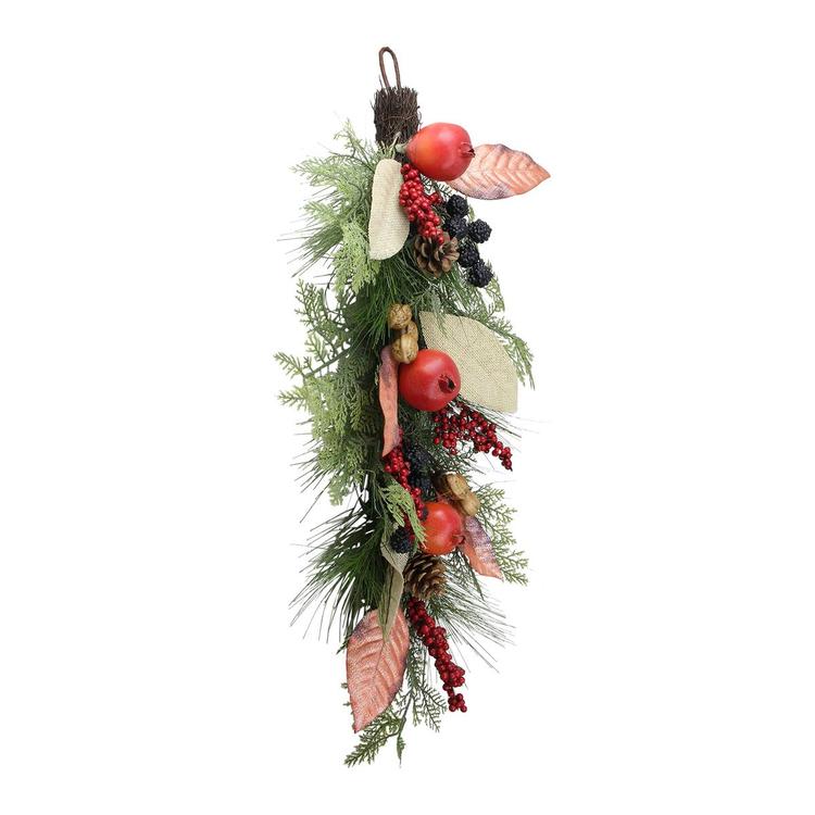 Northlight Seasonal 30in. Berry &amp; Pine Artificial Teardrop Swag