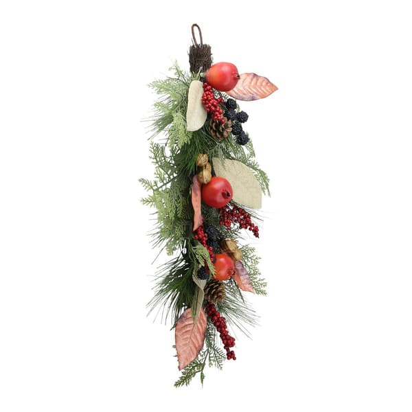 Northlight Seasonal 30in. Berry &amp; Pine Artificial Teardrop Swag