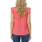 Womens NY Collection Flutter Cap Sleeve Button Down Blouse - image 2