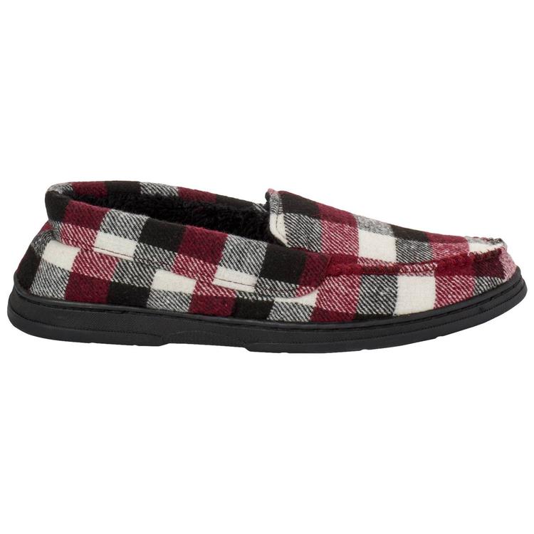 Mens Preswick & Moore® Microsuede Moccasin Slippers - Burgundy