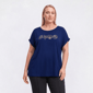 Plus Size Absolutely Famous Short Sleeve Coastal Blouse - image 1