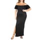 Plus Size 24/7 Comfort Apparel Off Shoulder Ruffle Shift Gown - image 1