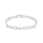 Gianni Argento Diamond Baguette and Heart Link Bracelet - image 1