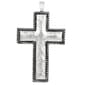 Wearable Art Silver-Tone Shiny Antique Cross Enhancer Pendant - image 1