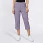 Womens Napa Valley Solid 3-Bar Hem Detail Capris - image 7