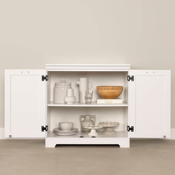 South Shore Harma Pure White 2-Door Storage Cabinet