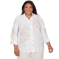Plus Size Alfred Dunner Natural Wonder Paisley Casual Button Down - image 1
