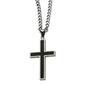 Mens Gentlemen's Classics&#40;tm&#41; Steel Carbon Fiber Cross Necklace - image 1