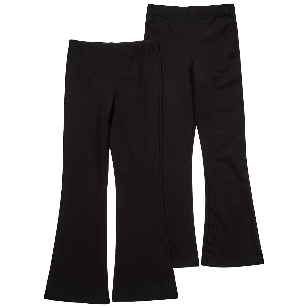 Girls (7-12) BTween(R) 2pk. Marled & Solid Flare Leggings