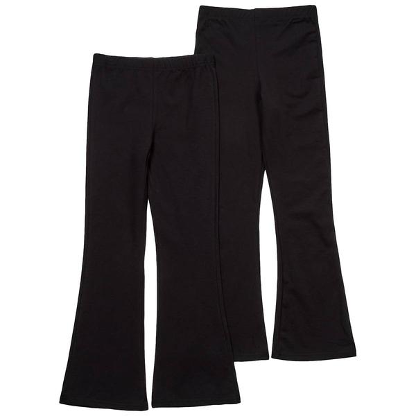 Girls (7-12) BTween(R) 2pk. Marled & Solid Flare Leggings - image 