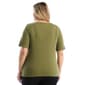Plus Size Rafaella® Short Sleeve Solid Pom Trim Blouse - image 2