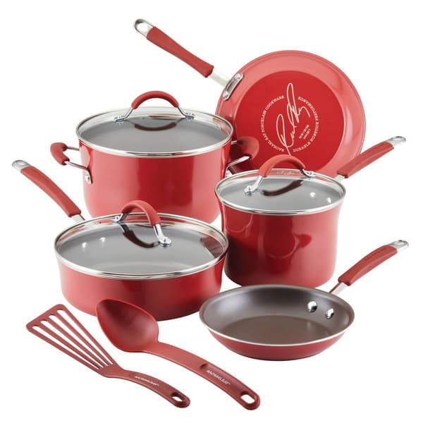 Rachael Ray 10pc. Cucina Porcelain Enamel Nonstick Cookware Set