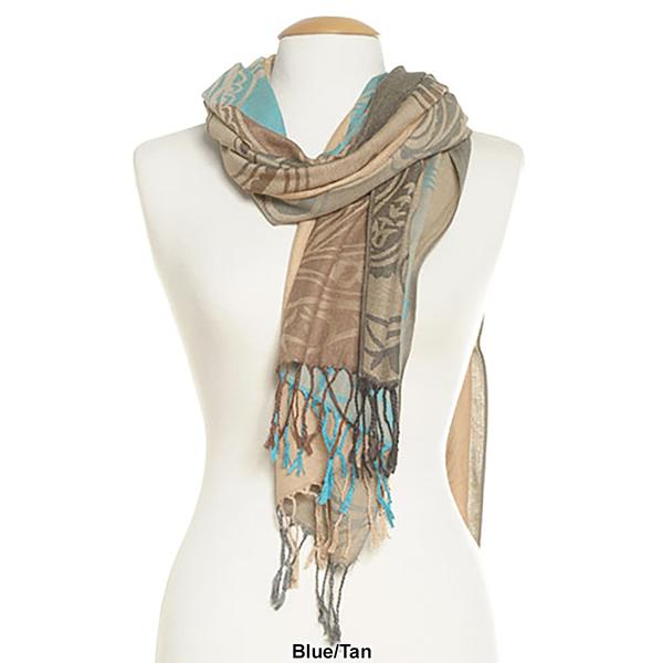 Womens New Subtle Jacquard Pashmina