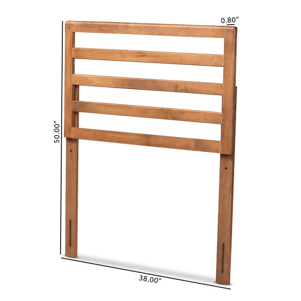 Baxton Studio Akemi Ash Walnut Finished Wood Twin Size Headboard